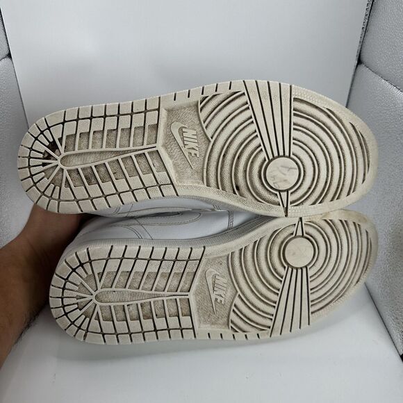 Nike Air Jordan Shoes‎ Mens Size 11.5 Triple White Mid High Sneakers Basketball main image 9